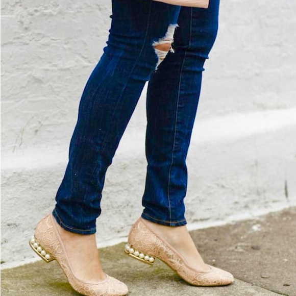 Nicholas Kirkwood Pearl Blush Lace Flats - Picture 9 of 10